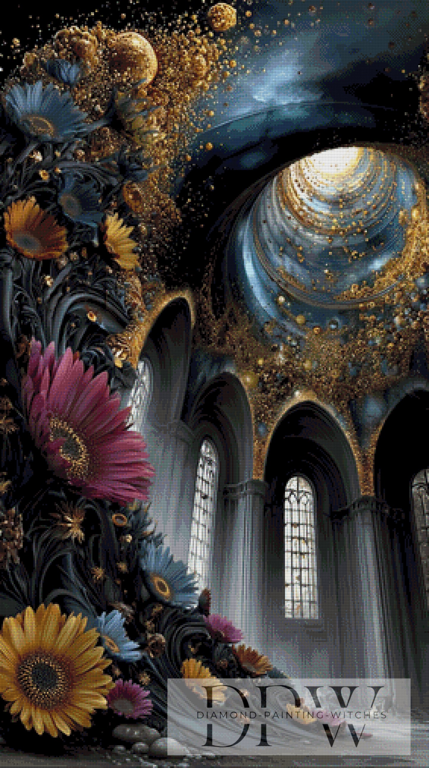 Stargarden Cathedral by QN 70x125cm mit 180 Farben DPW-6137