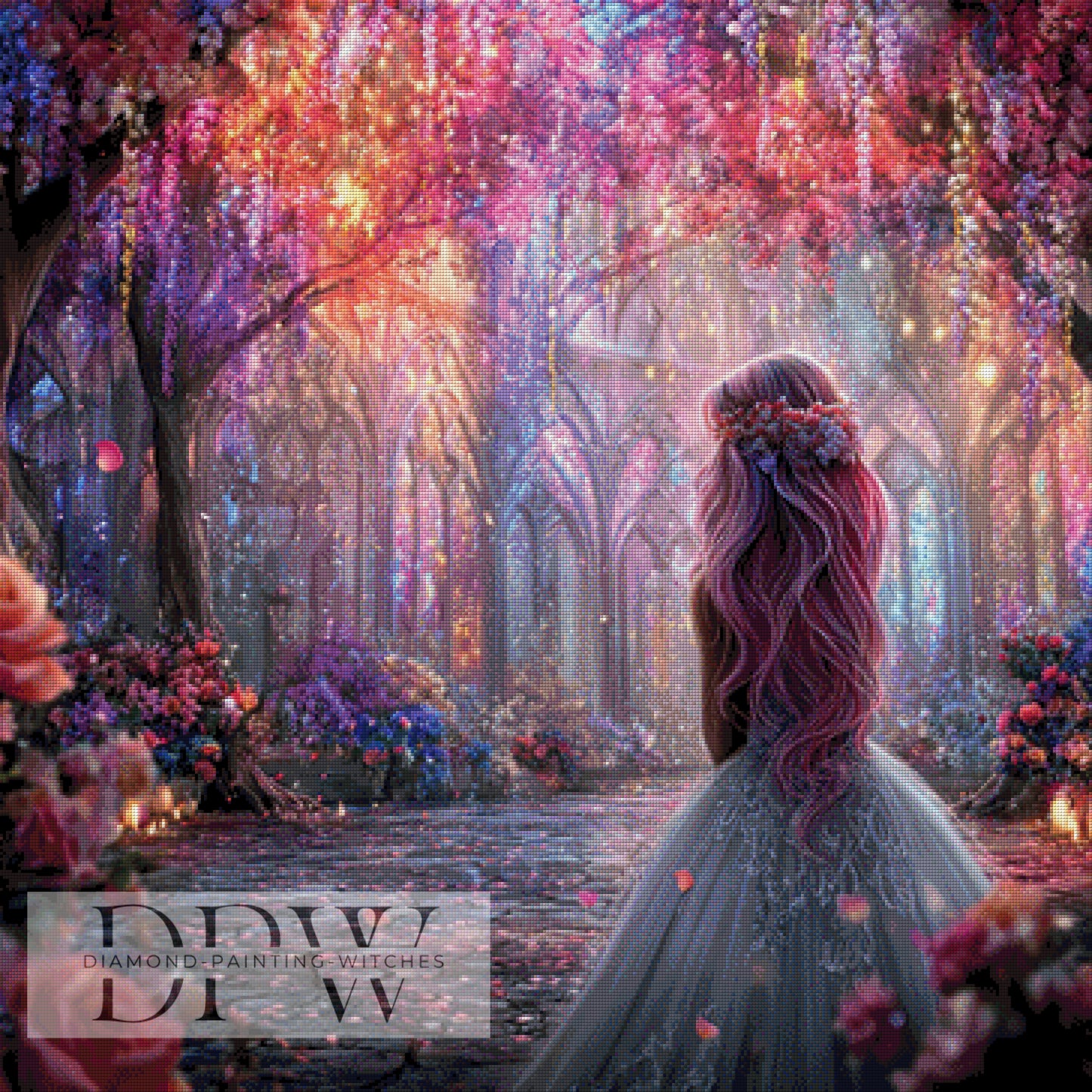 Pink dawn by ellufija 90x90cm mit 250 Farben DPW-6142