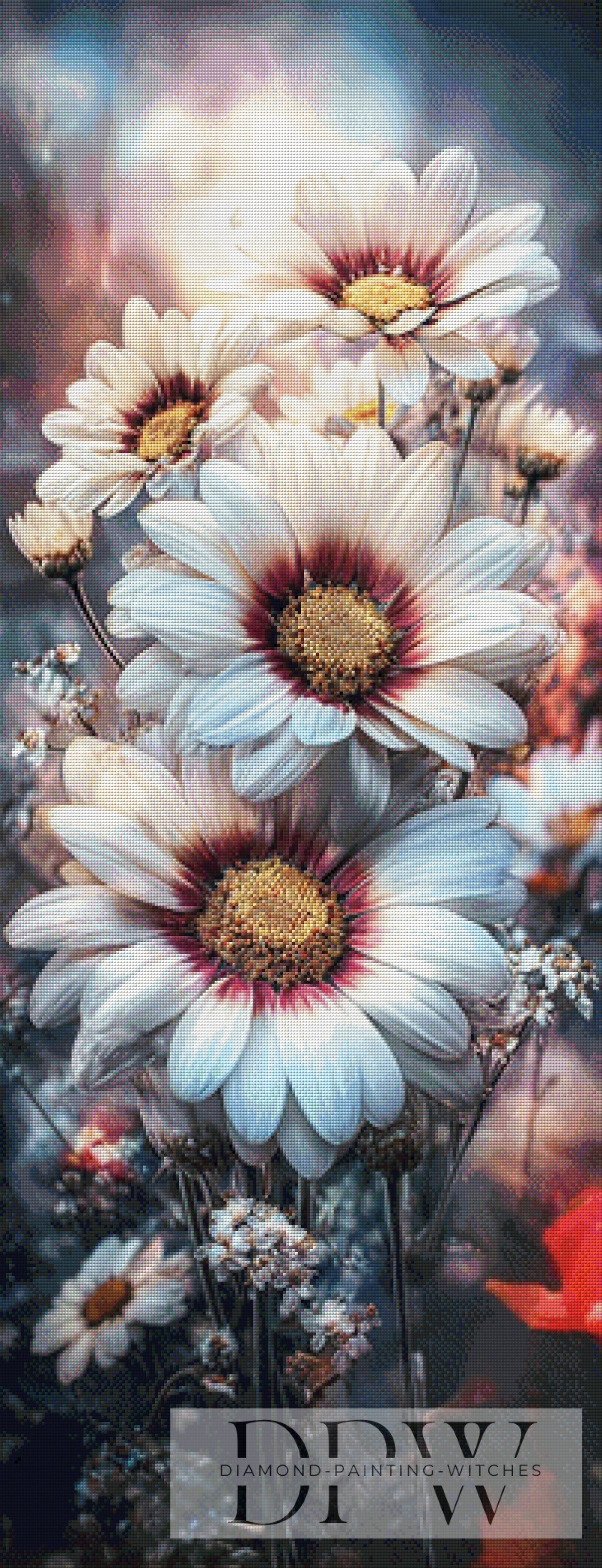 Die Ruhe der weißen Blüten by ellufija 50x130cm mit 220 Farben DPW-6143