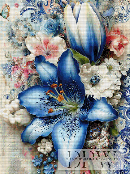 Royal Bloom I by CleoDora 75x100cm mit 270 Farben DPW-6199