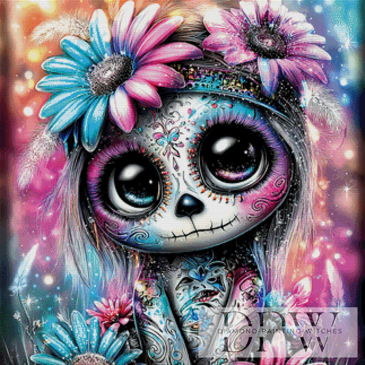 Rainbow Muerta by theA.art 80x80cm mit 300 Farben DPW-6223