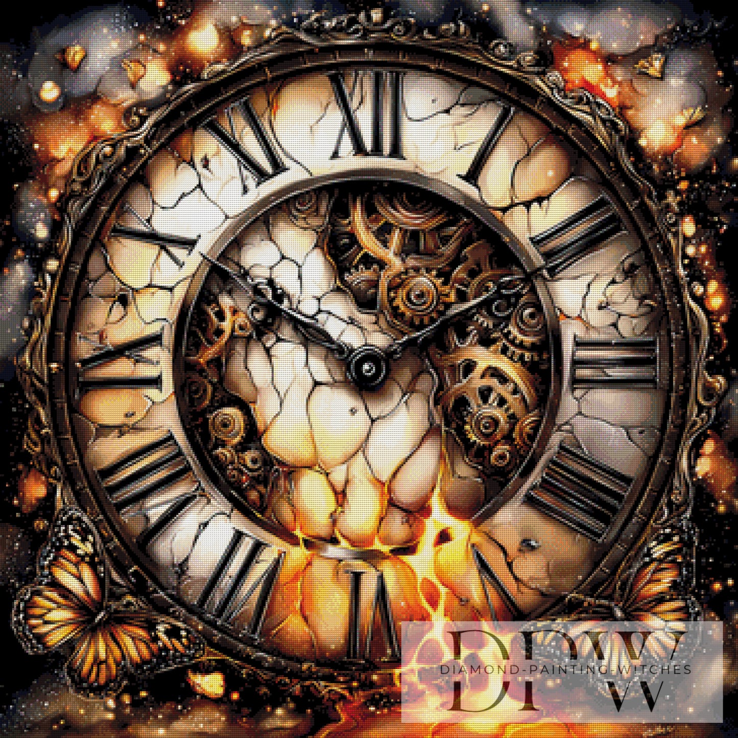 Brennende Zeit by theA.art 90x90cm mit 190 Farben DPW-6238