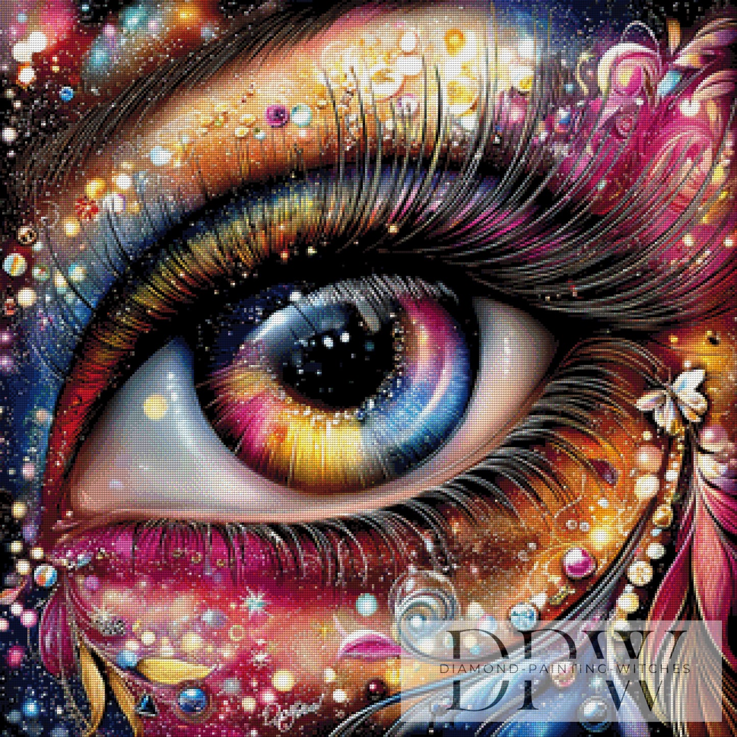 Diamond eye by theA.art 80x80cm mit 340 Farben DPW-6240