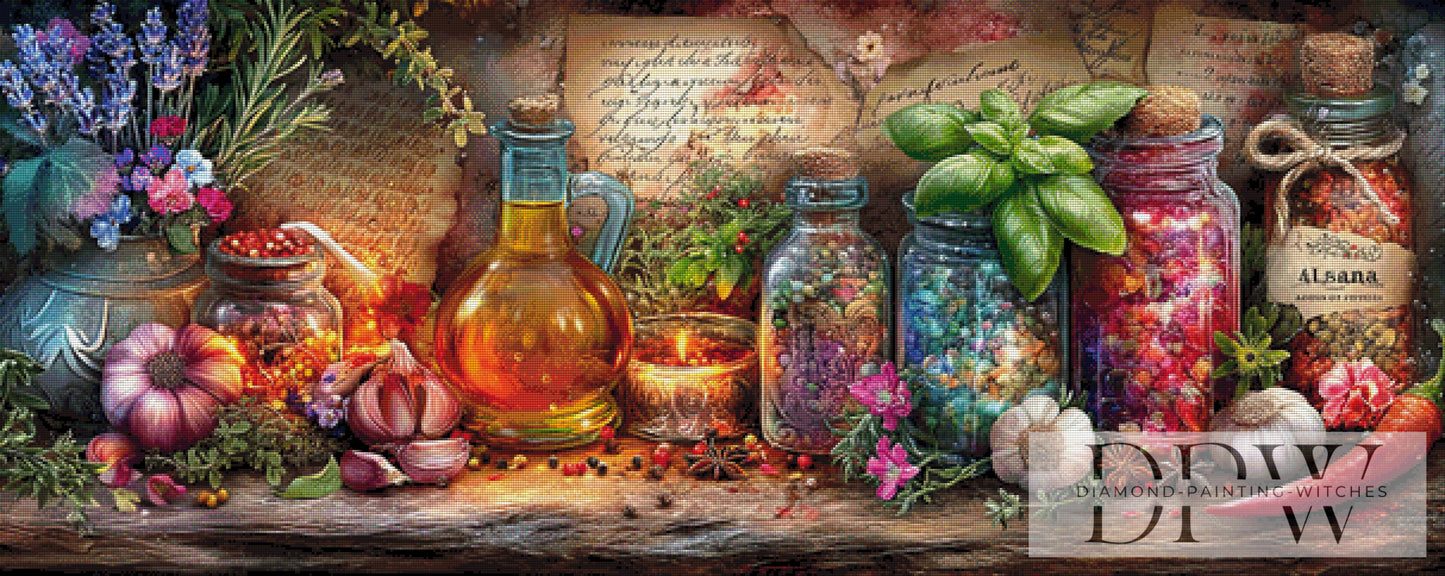 Larissas Gewürzparadies by ellufija 150x60cm mit 410 Farben DPW-6251