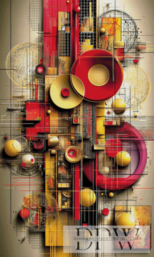 Gold Rot by CleoDora 60x100cm mit 240 Farben DPW-6268