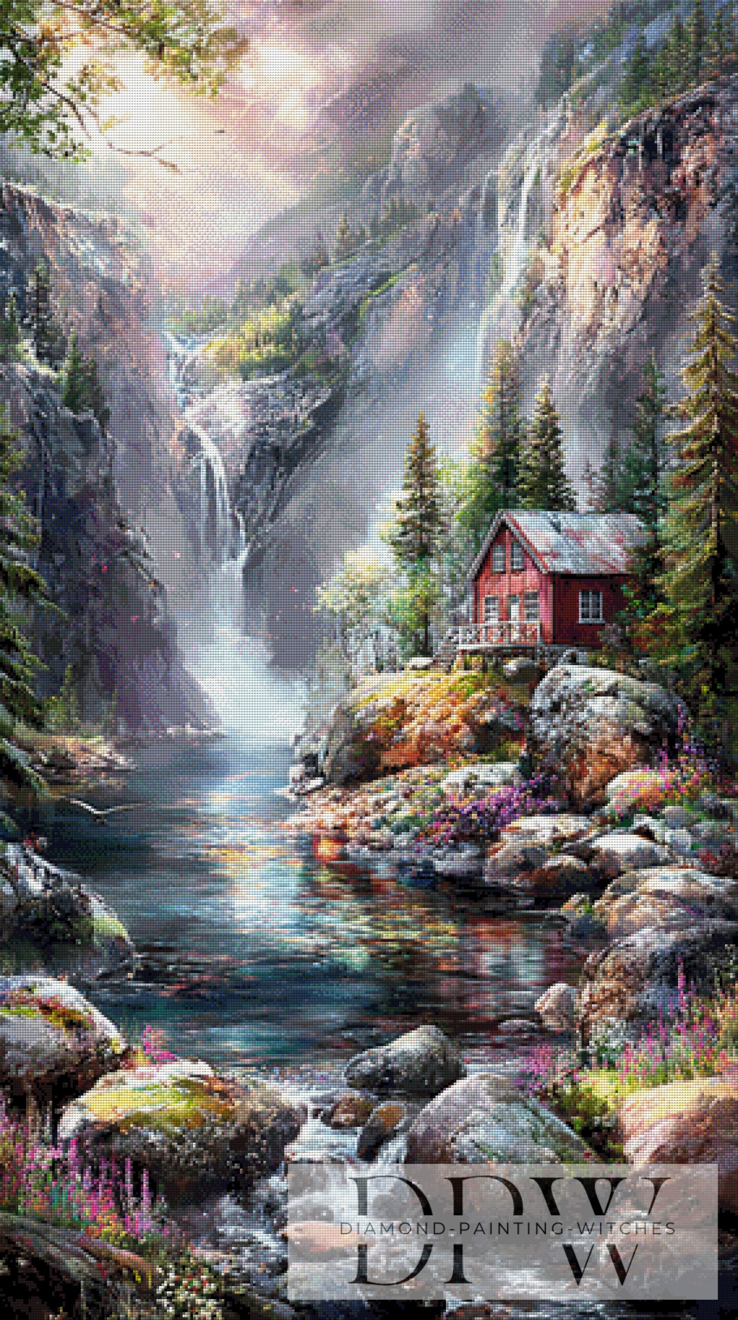 Naturhütte by ellufija 70x125cm mit 300 Farben DPW-6273