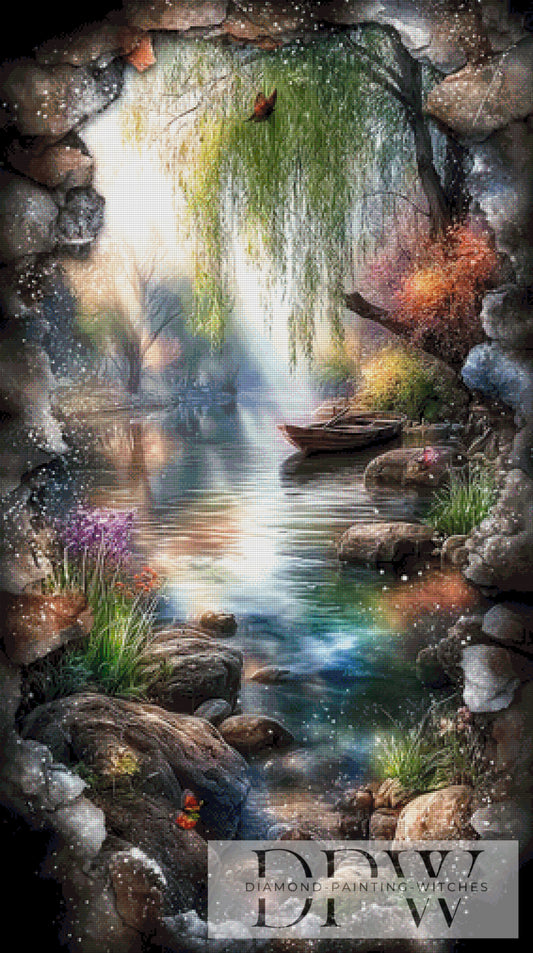 Stillwater by ellufija 70x125cm mit 260 Farben DPW-6274