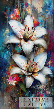 Lilien im Farbensturm by ellufija mit 380 Farben