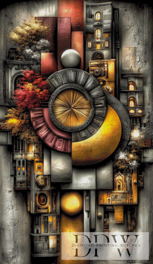 Abstrakte Welt by CleoDora 70x120cm mit 195 Farben DPW-6299