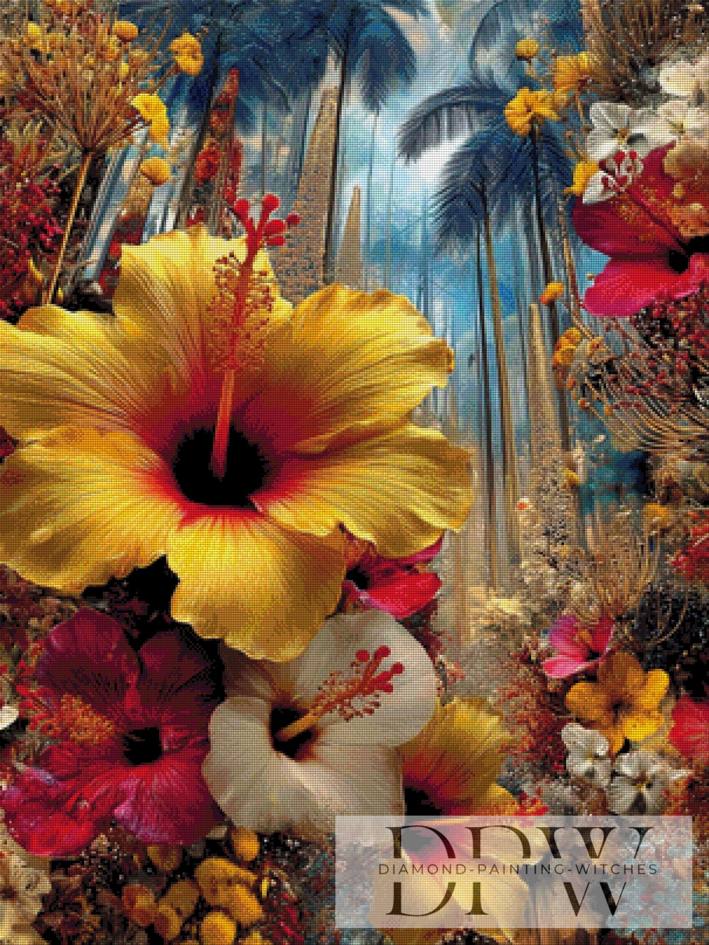Tropisches Paradies by CleoDora 75x100cm mit 290 Farben DPW-6312