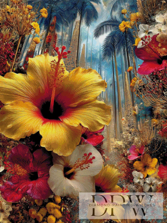 Tropisches Paradies by CleoDora 75x100cm mit 290 Farben DPW-6312
