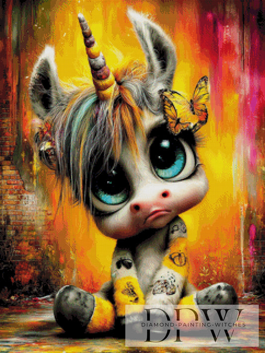 Yoga Einhorn by CleoDora 60x80cm mit 270 Farben DPW-6319