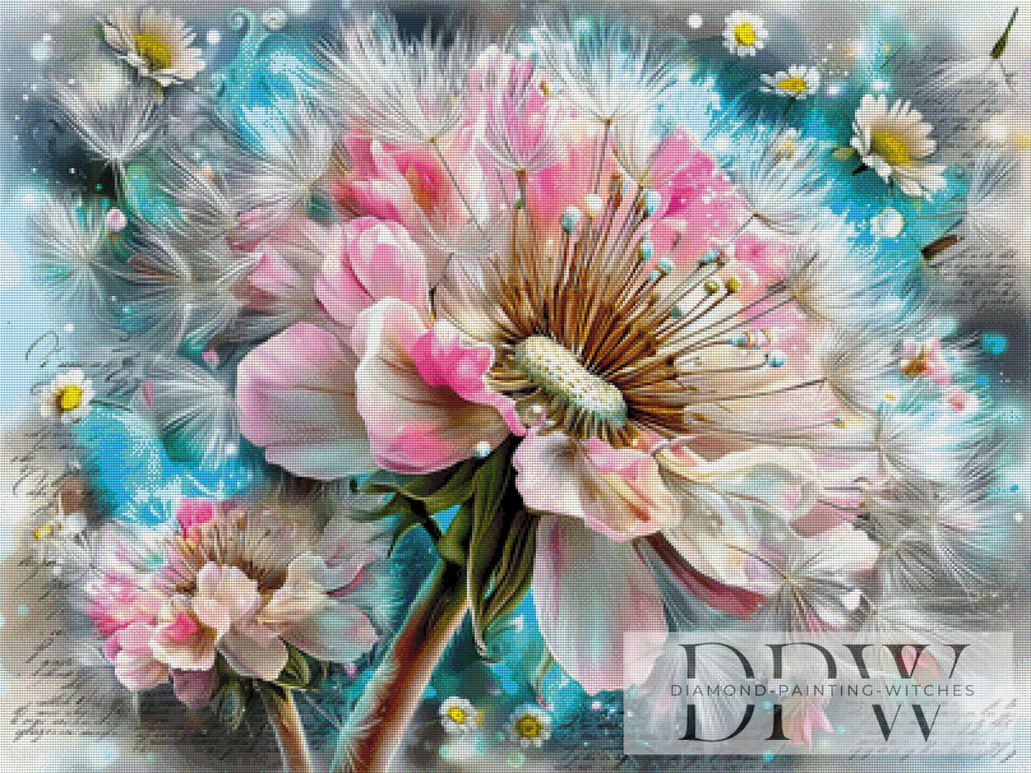 Schwebeblüten by CleoDora 100x75cm mit 310 Farben DPW-6321