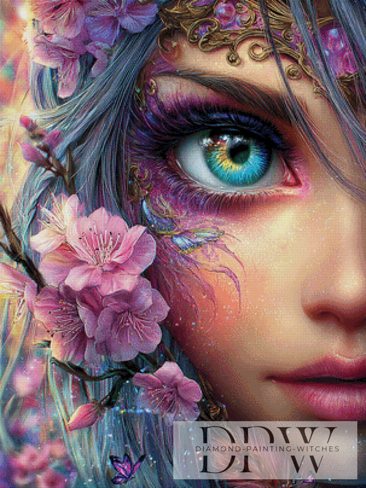 Erwachte Blüte by Elly_A.I 75x100cm mit 320 Farben DPW-6331