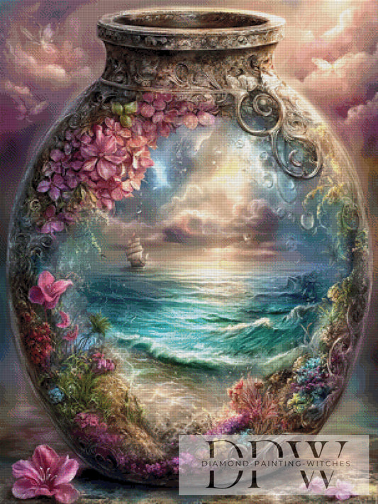 Blütenvase der See by Elly_A.I. 75x100cm mit 290 Farben DPW-6335
