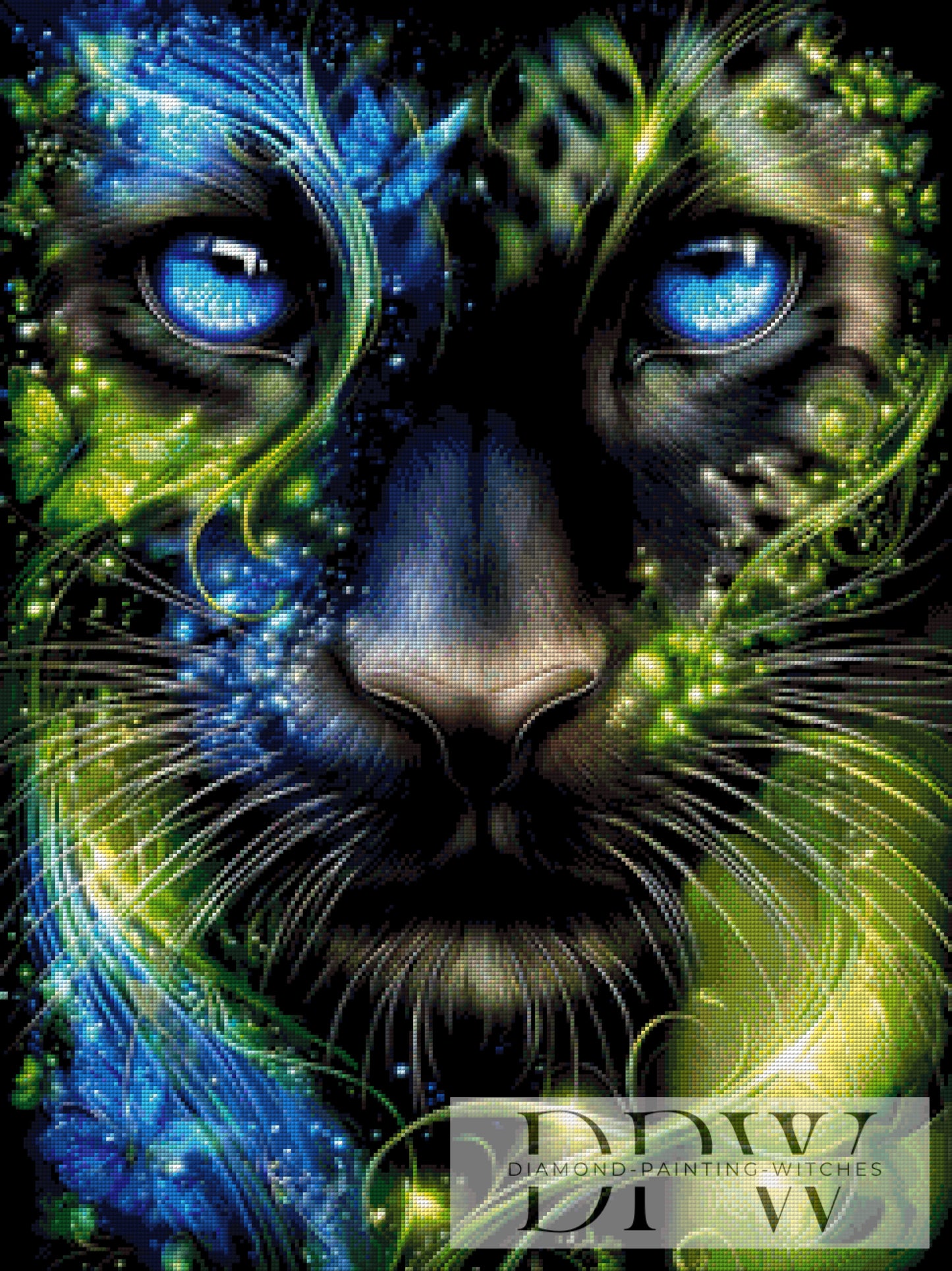 Leuchtpanther by theA.art 60x80cm mit 220 Farben DPW-6337