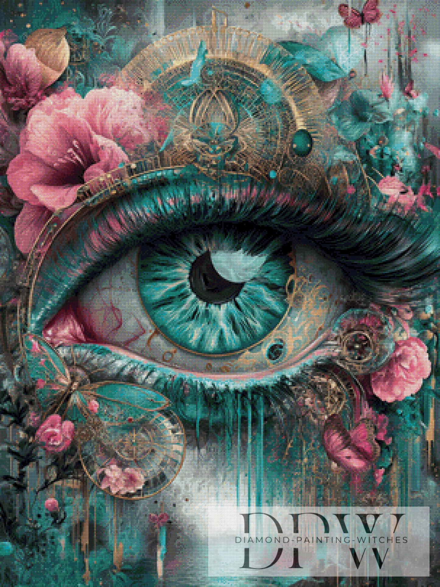 Green eye by Elly_A.I 75x100cm mit 220 Farben DPW-6338