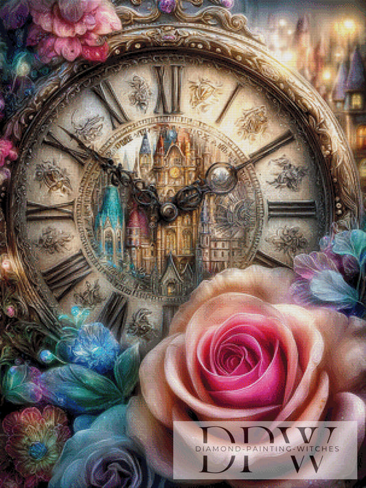 Rosenuhr by Elly_A.I 75x100cm mit 340 Farben DPW-6344