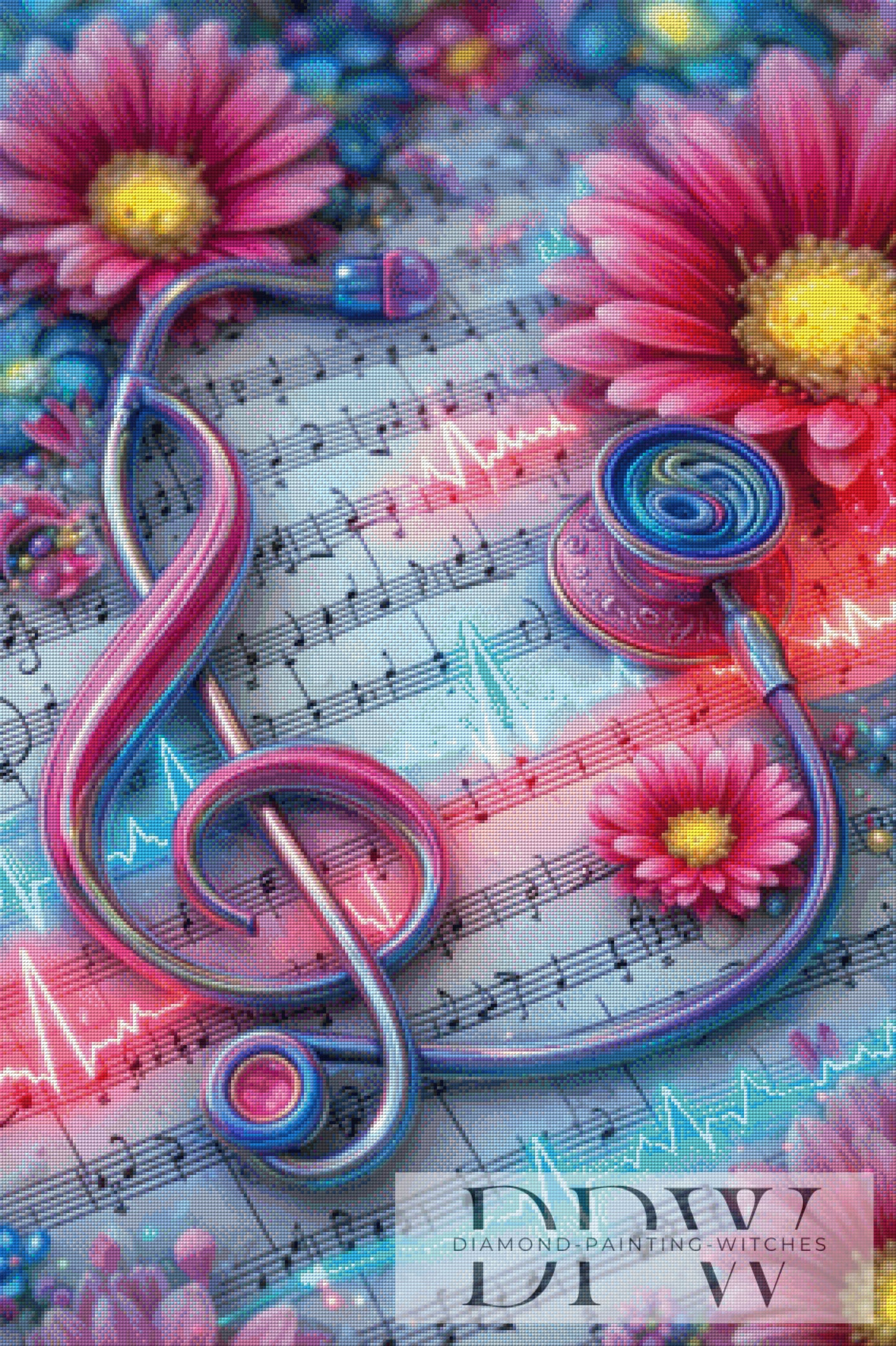 Herzschlag der Melodie by Elly_A.I 70x105cm mit 290 Farben DPW-6355