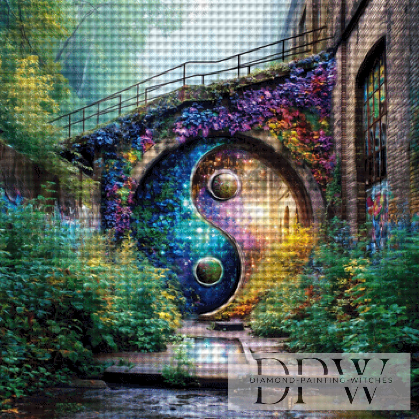 Funkel Yin Yang by QN 90x90cm mit 330 Farben DPW-6376