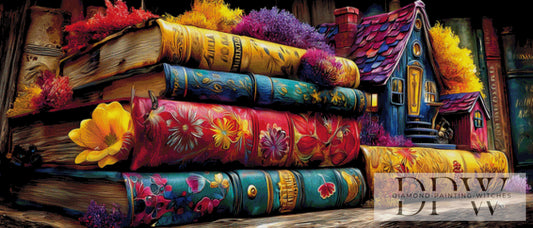 Bunte Bücher by QN 140x60cm mit 380 Farben DPW-6382