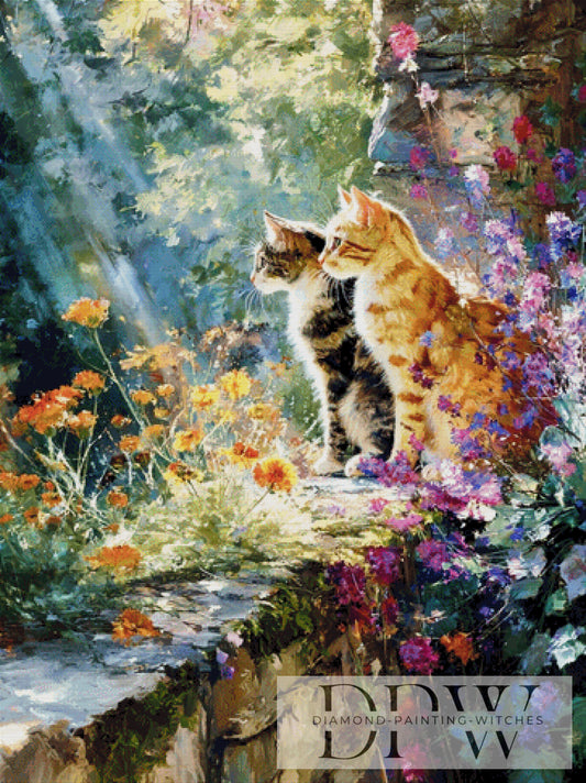 Portrait der Katzen by Luna 90x120cm mit 350 Farben DPW-6386