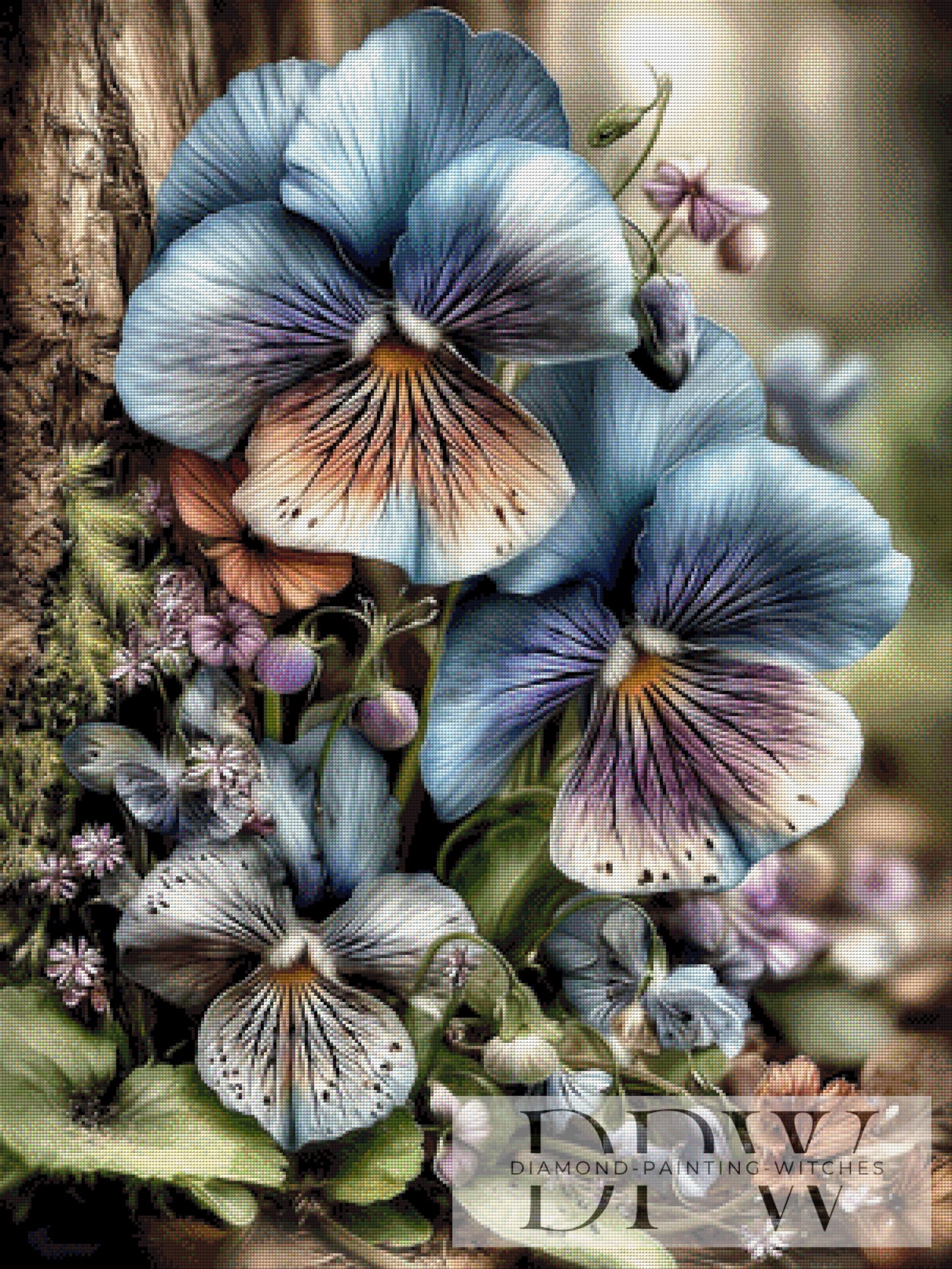 Waldblümchen by CleoDora 75x100cm mit 220 Farben DPW-6408