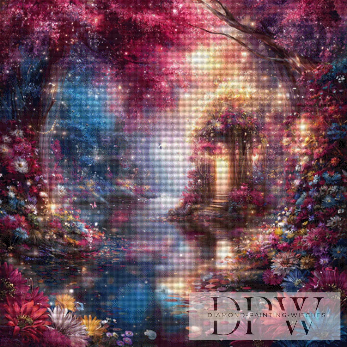 Glimmerwald by ellufija 100x100cm mit 300 Farben DPW-6421