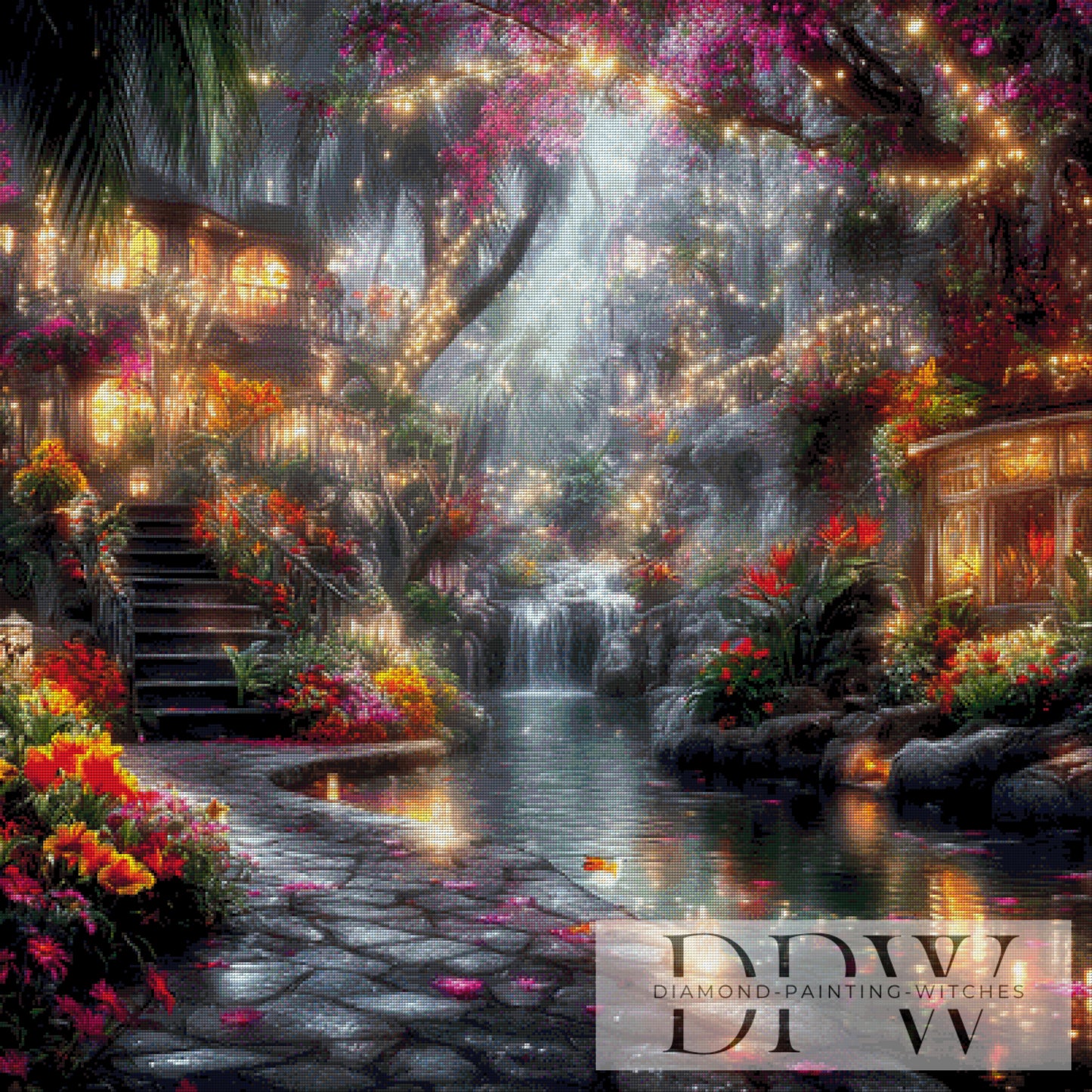 Lichterhain by ellufija 100x100cm mit 300 Farben DPW-6423