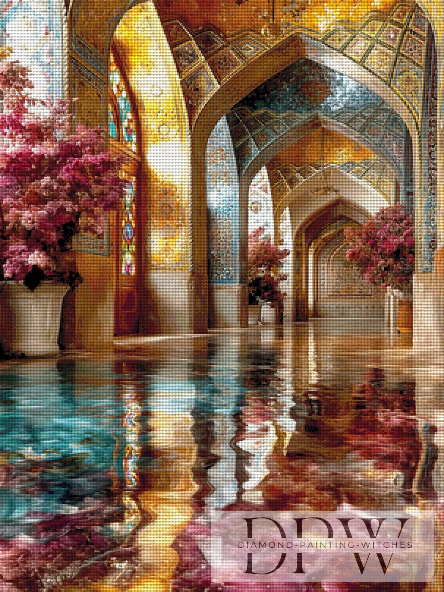 Tempel der schimmernden Stille by QN 75x100cm mit 300 Farben DPW-6430