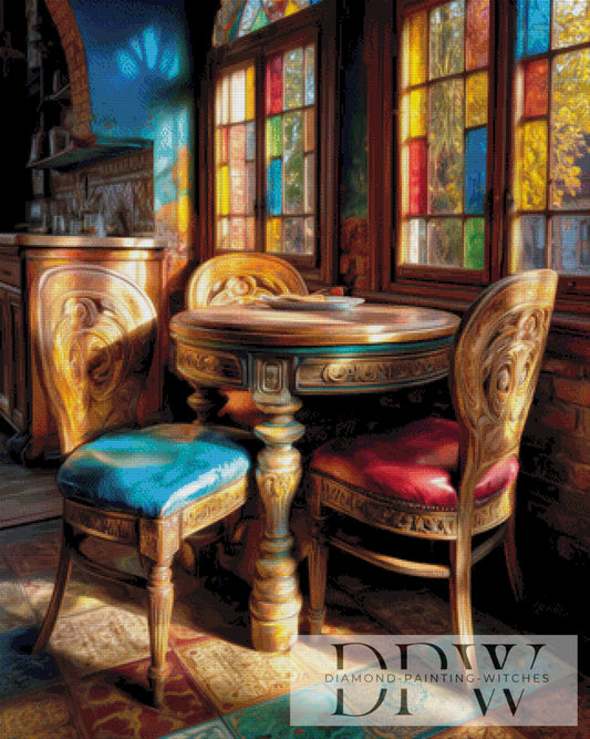 Im Licht der bunten Fenster by QN 75x100cm mit 320 Farben DPW-6433