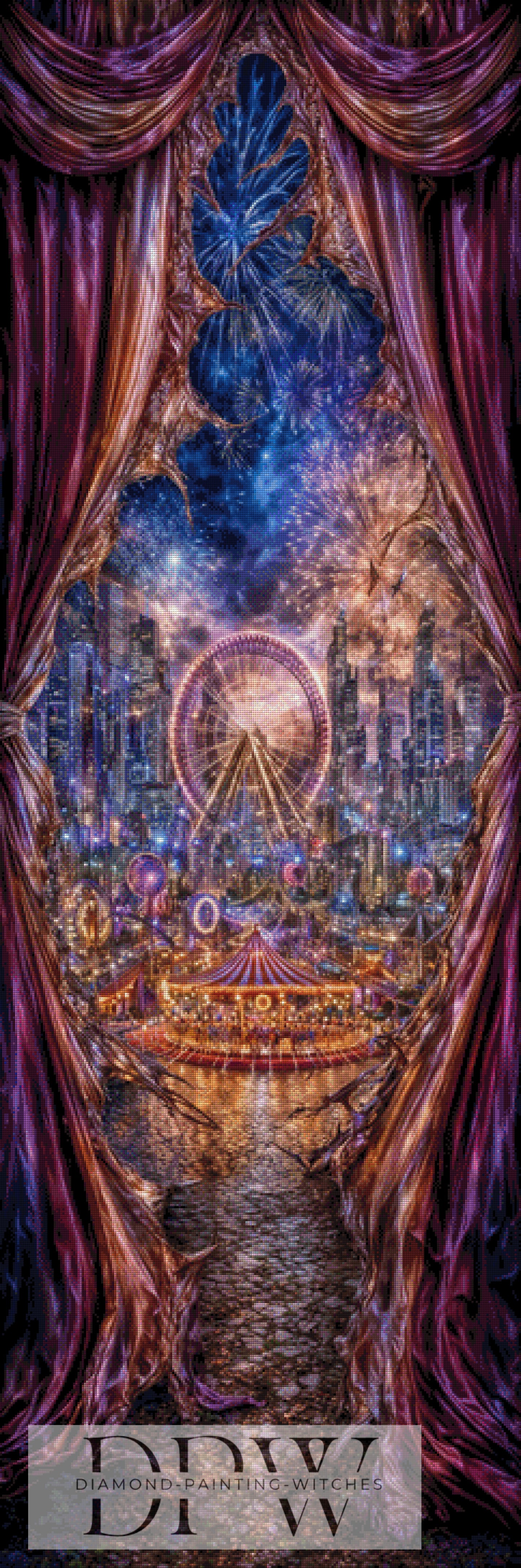 Purple Circus by Pixxel Pics 60x180cm mit 220 Farben DPW-6436