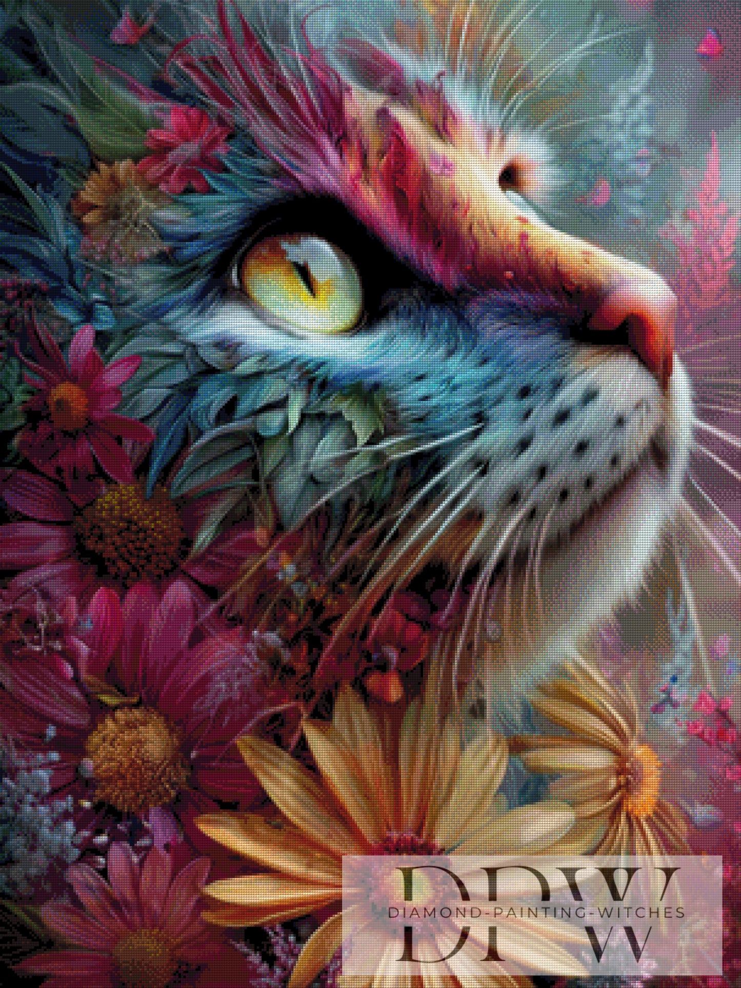 Rainbow Cat by QN 75x100cm mit 320 Farben DPW-643