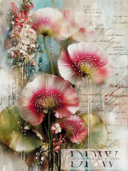 Pastellblüten by CleoDora 75x100cm mit 250 Farben DPW-6475