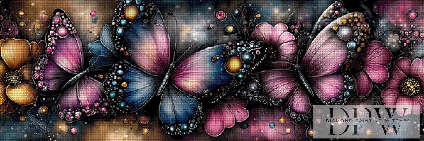 Die Juwelenflügler by theA.art 150x50cm mit 250 Farben DPW-6478