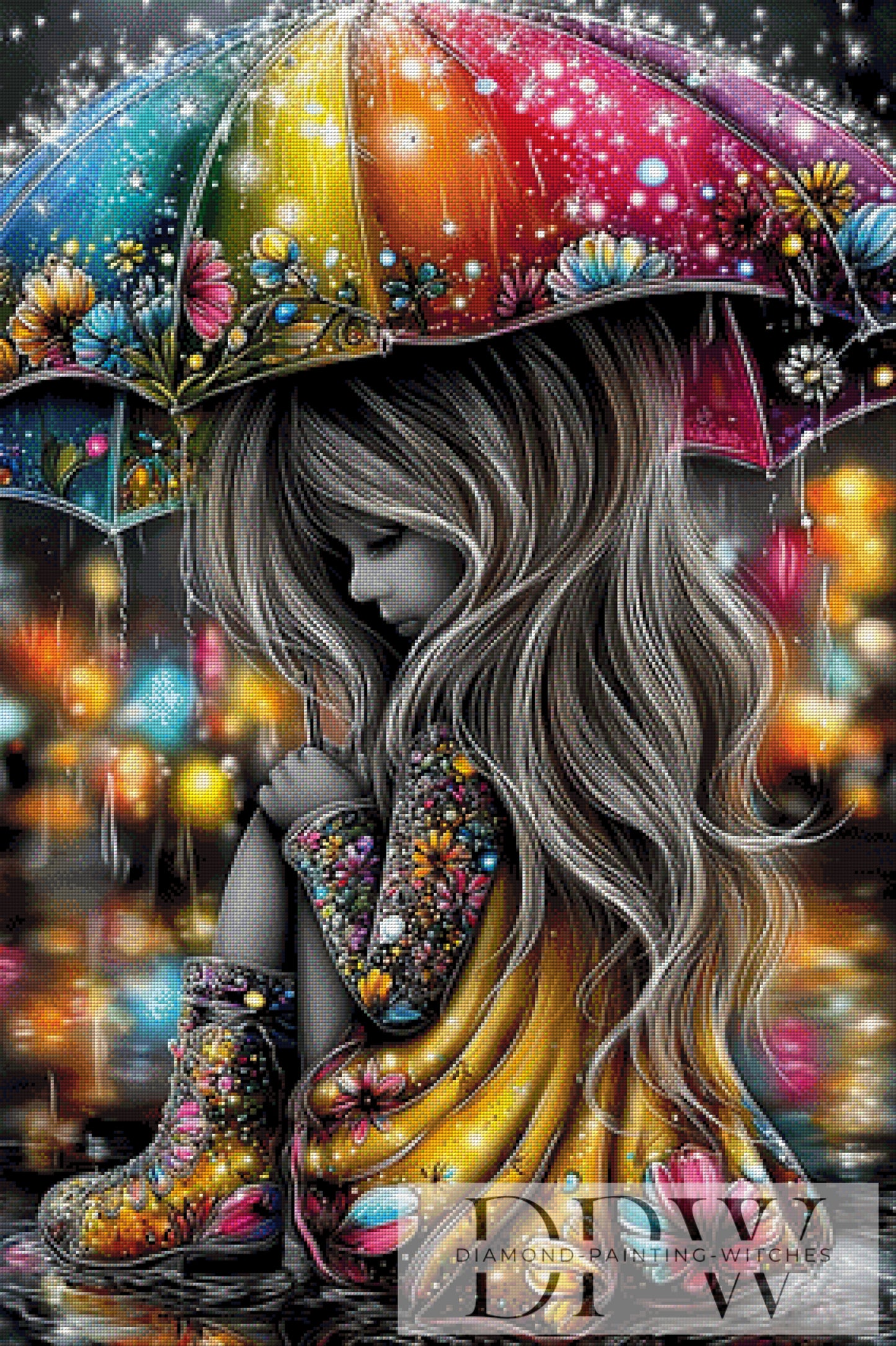 Das Kind im Lichtregen by theA.art 70x105cm mit 380 Farben DPW-6479