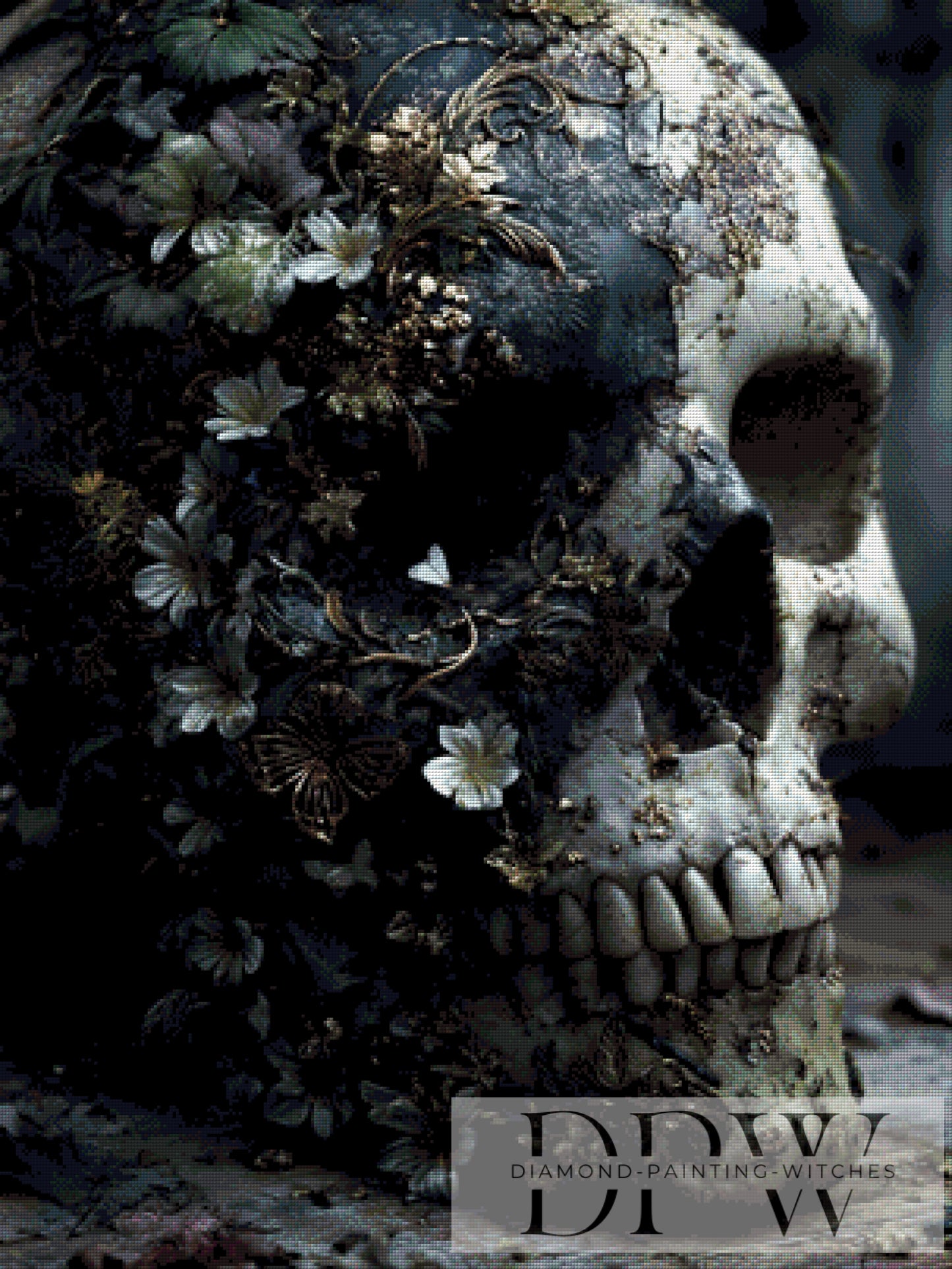 Black & White Skull by QN mit 100 Farben