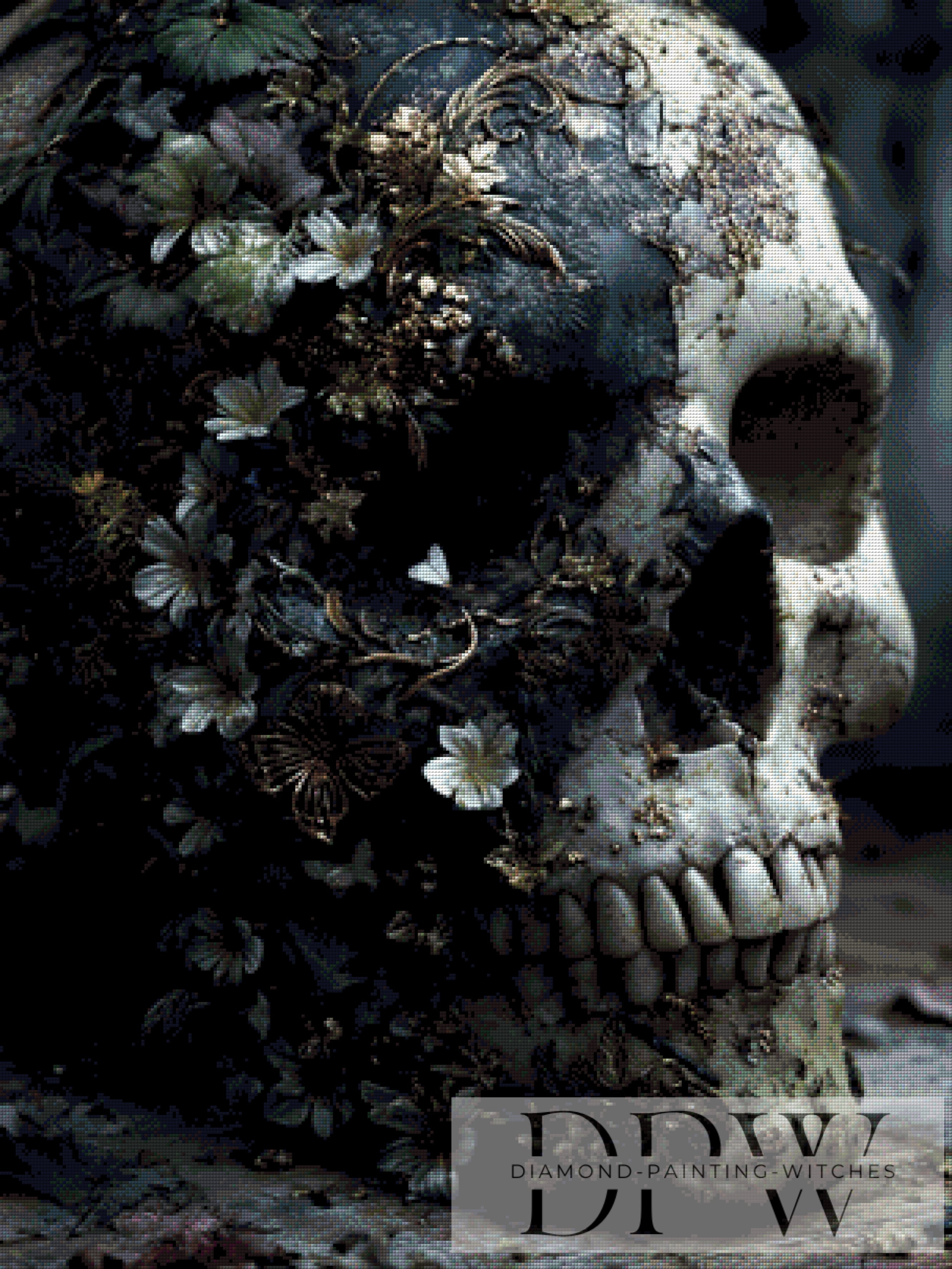 Black & White Skull by QN mit 100 Farben