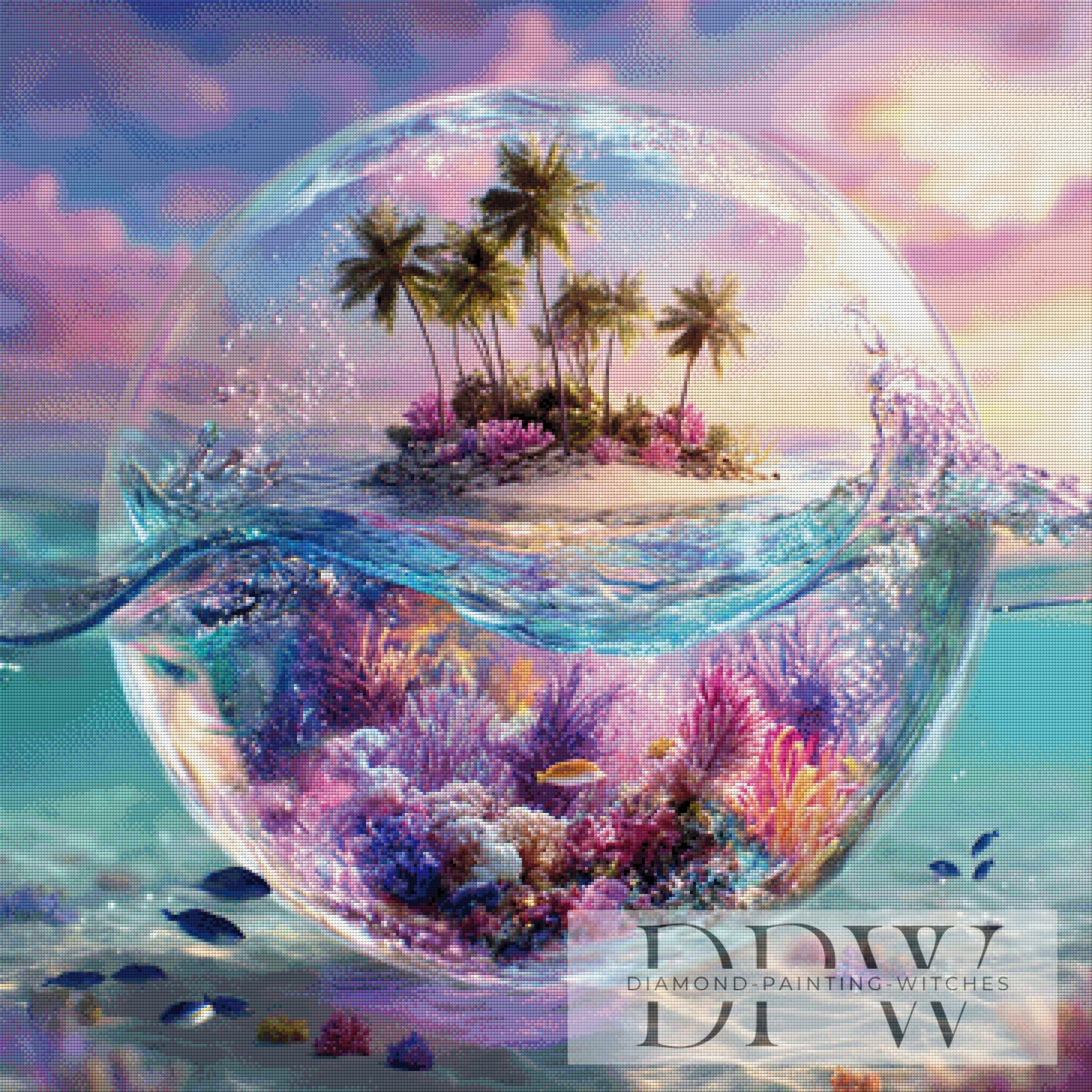 Unterwasserblase by theA.art 90x90cm mit 300 Farben DPW-649