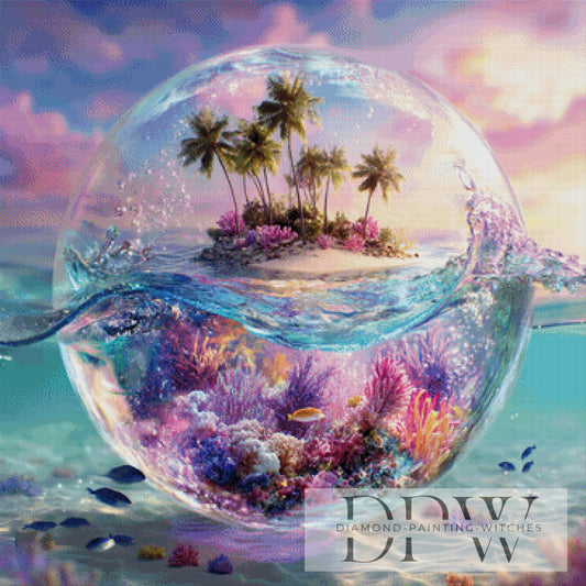 Unterwasserblase by theA.art 90x90cm mit 300 Farben DPW-649