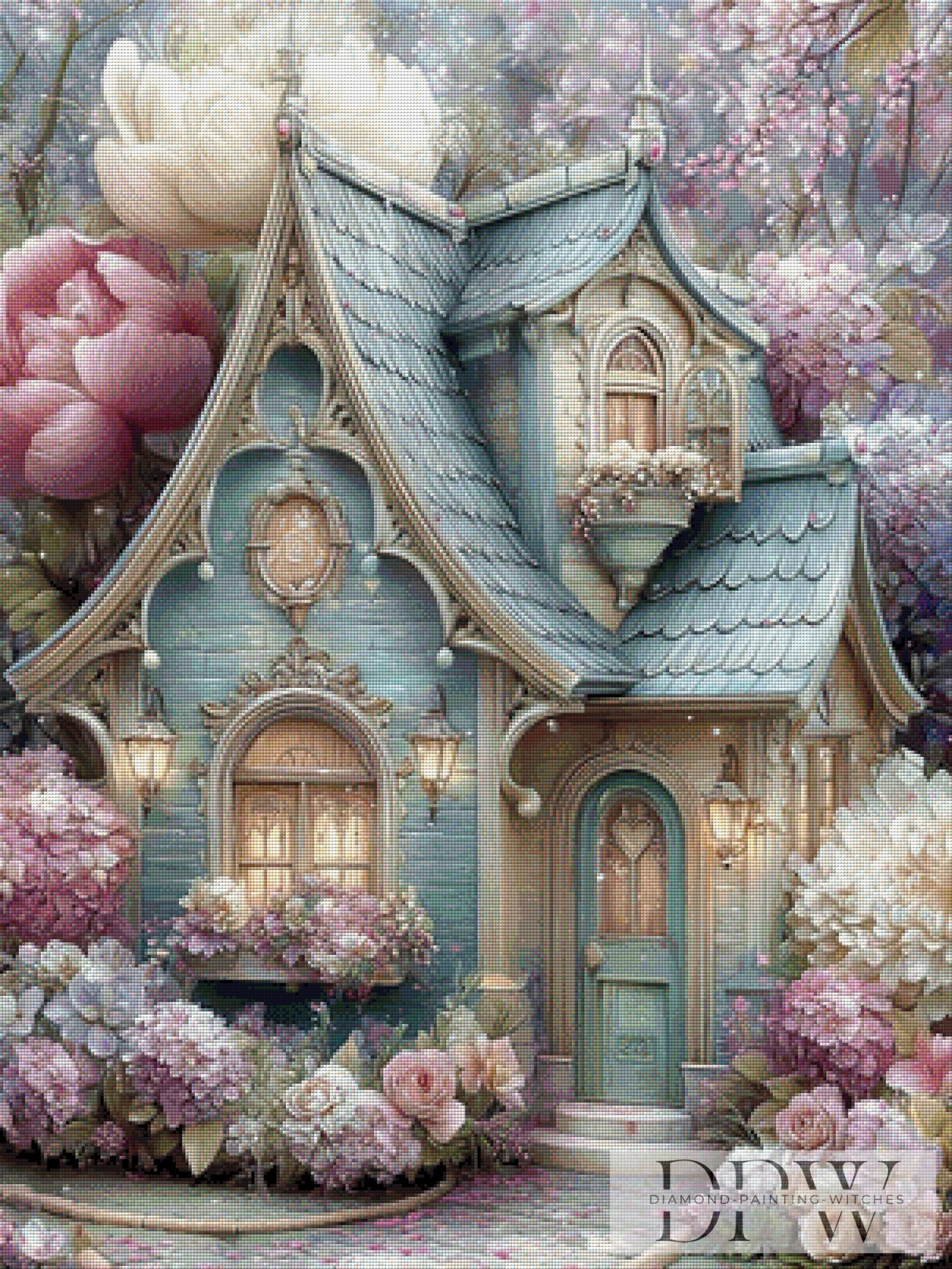 Pastellhaus by Elly_A.I. 75x100cm mit 180 Farben DPW-6507