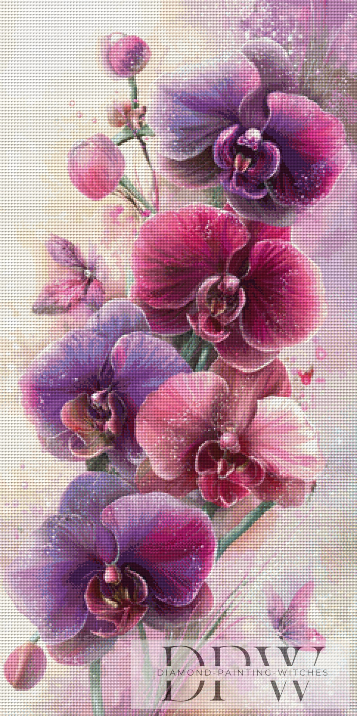 Magische Orchideen by CreatiVart 60x120cm mit 170 Farben DPW-6534
