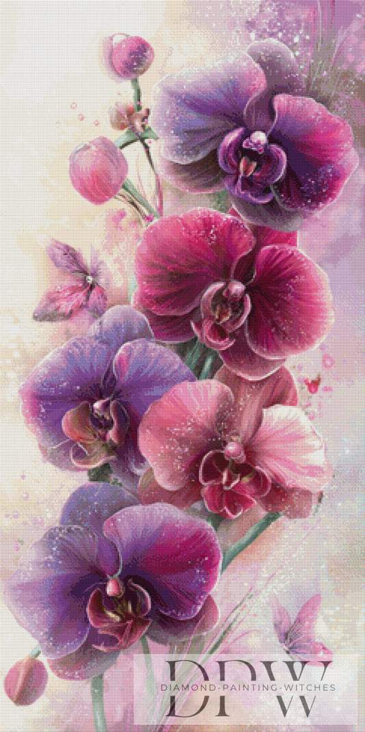 Magische Orchideen by CreatiVart 60x120cm mit 170 Farben DPW-6534