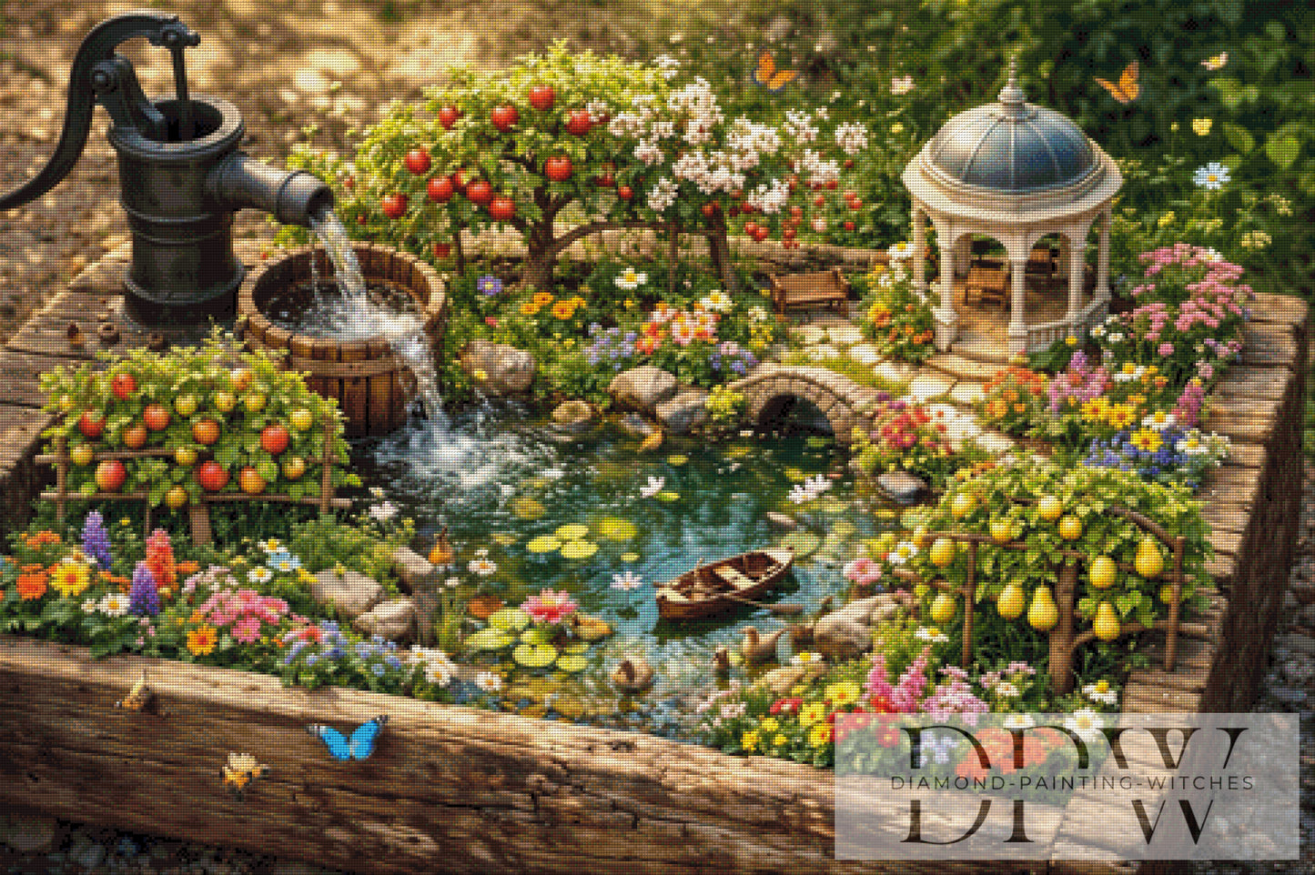 Sommer im Holztrog by Pixxel Pics 120x80cm mit 300 Farben DPW-6519