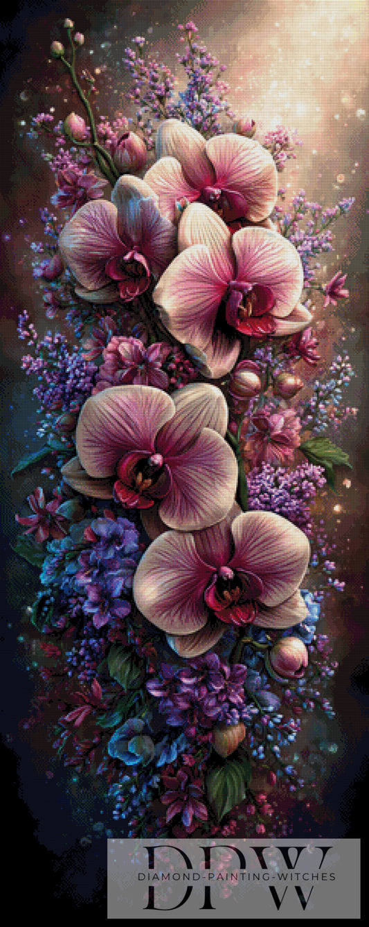 Purpurlicht Orchideen by ellufija 60x150cm mit 270 Farben DPW-6520