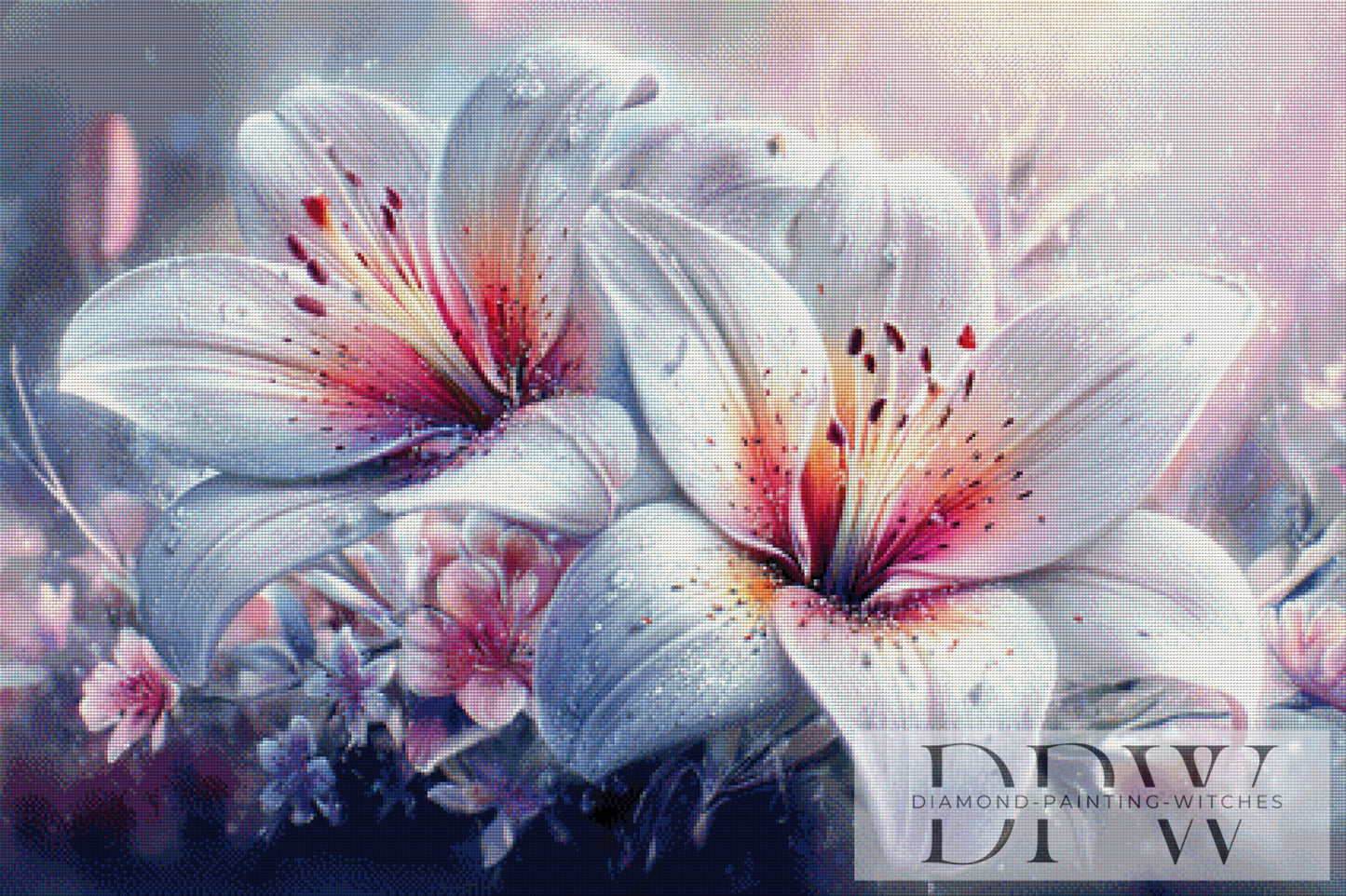 Traumlicht Lilien by ellufija 105x70cm mit 220 Farben DPW-6528