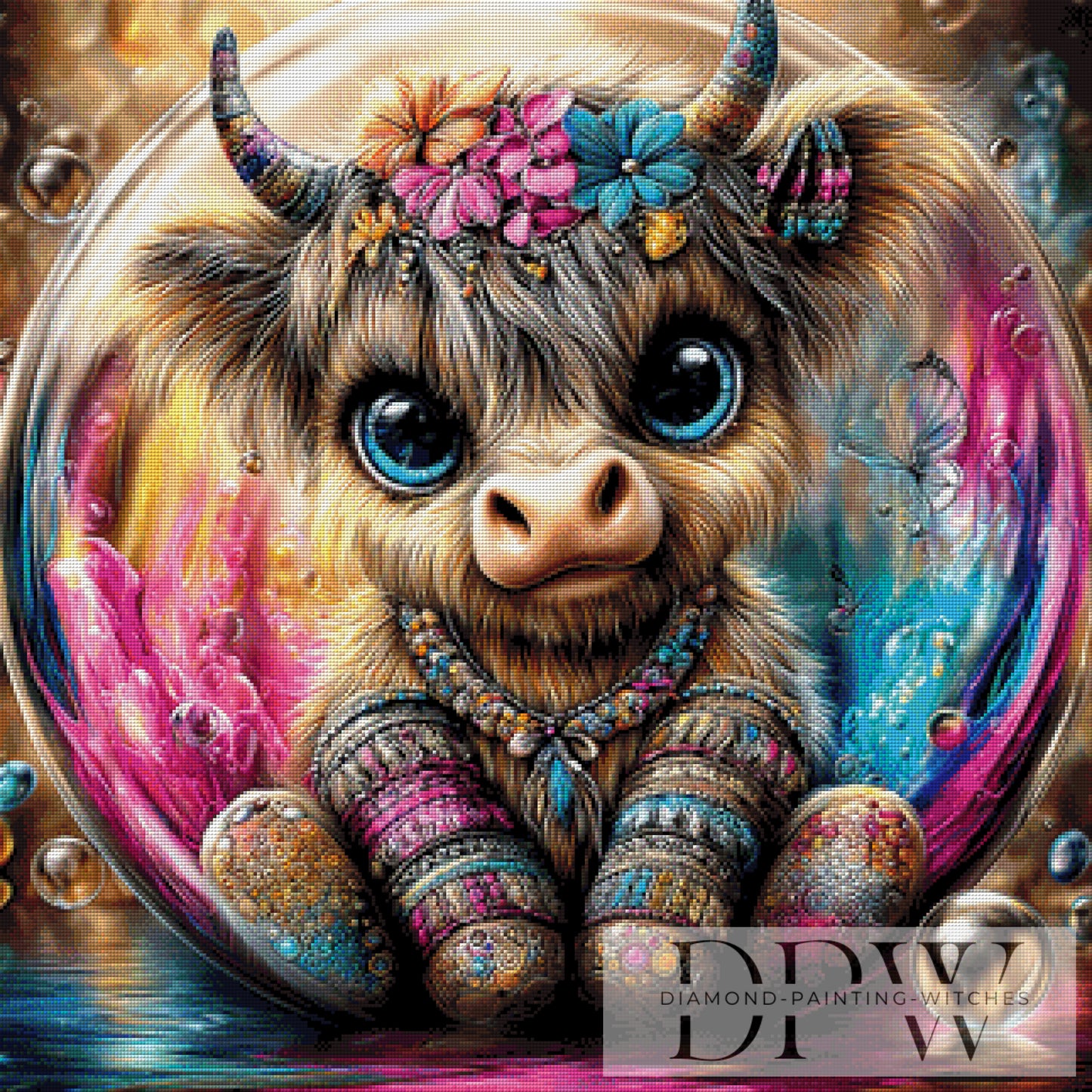 Kuhmune by theA.art 80x80cm mit 300 Farben DPW-6546