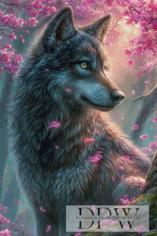 Blütenwolf by Elly_A.I 70x105cm mit 200 Farben DPW-6582