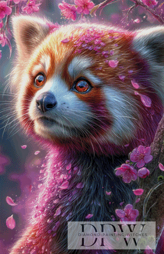 Kirschpanda by Elly_A.I 60x100cm mit 260 Farben DPW-6587