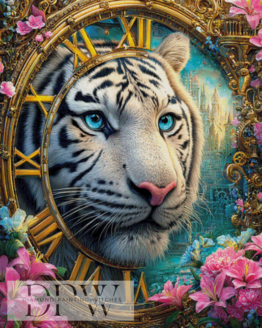 Tiger der Zeit by Elly_A.I. 80x100cm mit 370 Farben DPW-6604